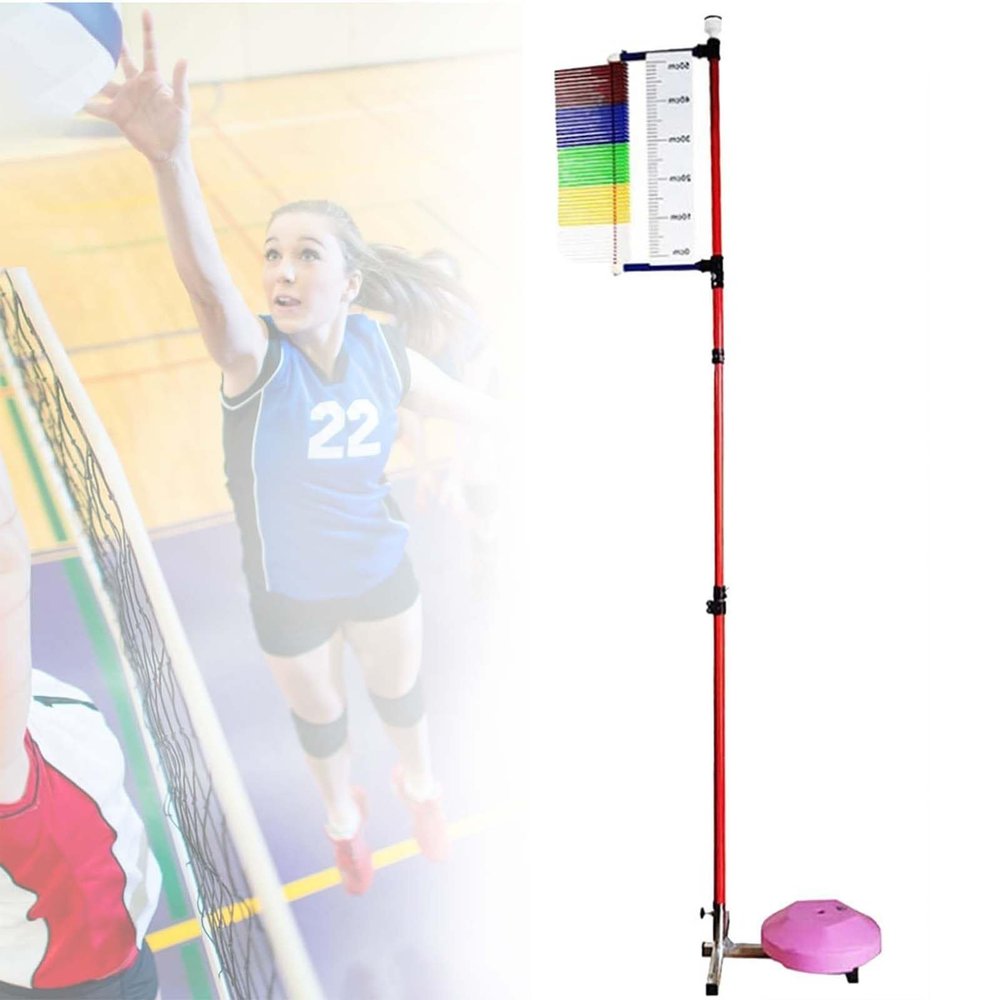 Adjustable Vertical Jump Trainer, Metal Fitness Equipment for Athlete Training, 120–350 cm Test Height, Easy-to-Install Measuring Tool