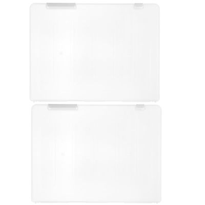 SHINEOFI Document Boxes, Set of 2, PP, Transparent, Stackable
