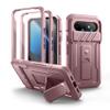 Dexnor Compatible with Google Pixel 10a Case with Built-In Sliding Camera Cover, Screen Protector and Kickstand, Heavy-Duty Shockproof Full-Body Protective Case - Pink view 1