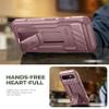 Dexnor Compatible with Google Pixel 10a Case with Built-In Sliding Camera Cover, Screen Protector and Kickstand, Heavy-Duty Shockproof Full-Body Protective Case - Pink view 4