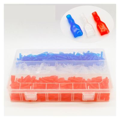 600-Piece 3-Color Covers for 6.3 mm Crimp Spade Terminals