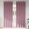 2-Piece Blackout Curtain Set, Dark Pink, 140 x 245 cm, Velvet, Bedroom Curtains with Fabric Loops view 1