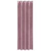 2-Piece Blackout Curtain Set, Dark Pink, 140 x 245 cm, Velvet, Bedroom Curtains with Fabric Loops view 4