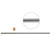 Stainless Steel Lead Screw, T6 Trapezoidal Thread, 6 mm, 1 mm Lead, with Brass Nut, 100650 (250 mm) view 4