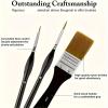 32-Piece Paint Brush Set with Wooden Handles and Soft Nylon Bristles view 3