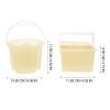 TEHAUX 2-Piece Plastic Brush Cleaner Water Buckets for Artists, Round and Square Design view 2