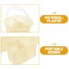 TEHAUX 2-Piece Plastic Brush Cleaner Water Buckets for Artists, Round and Square Design view 3