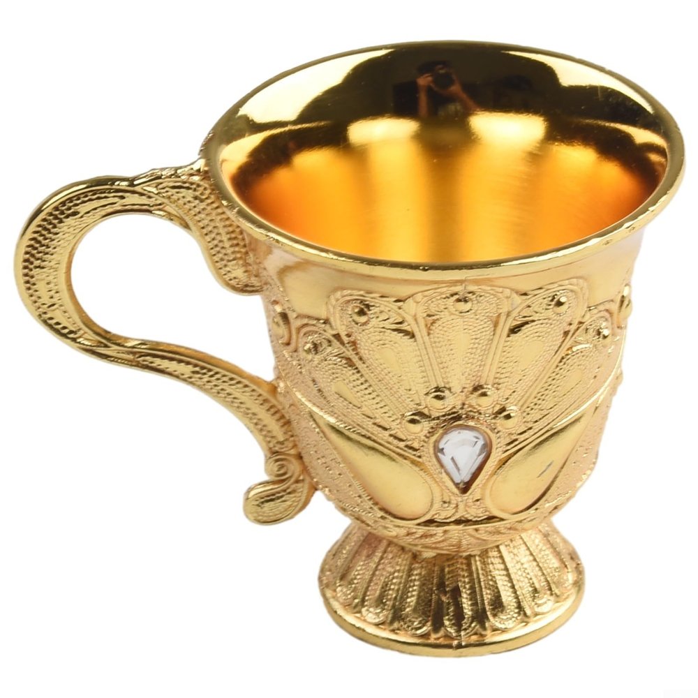ZiStarlilife 30 ml Vintage Metal Wine Glass