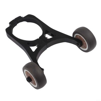 Axorafow Aluminum Kickstand for 7 g Electric Scooters with Folding Auxiliary Wheel, Max. 58 x 69 mm, Rubber Pads - Buckle 279