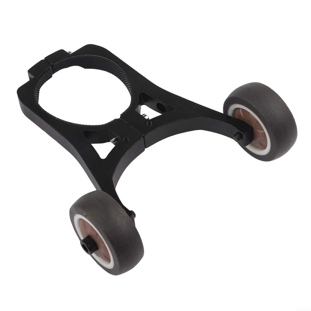 Axorafow Aluminum Kickstand for 7 g Electric Scooters with Folding Auxiliary Wheel, Max. 58 x 69 mm, Rubber Pads - Buckle 279