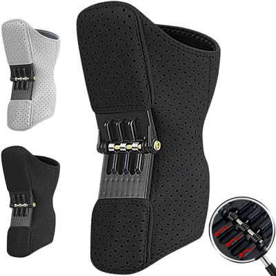 Improved Knee Brace 2026 with Spring Support for Walking, Sports and Everyday Use (Gray/Black)