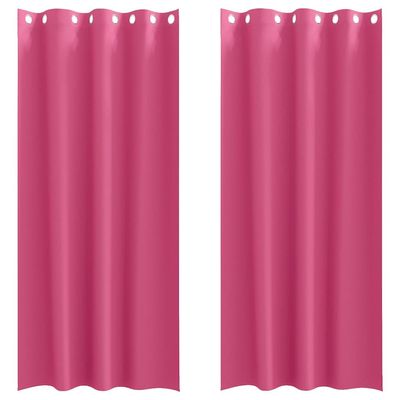 Qnhdfrt Blackout Curtains, 2-Piece Set, Light Pink, 260 x 140 cm
