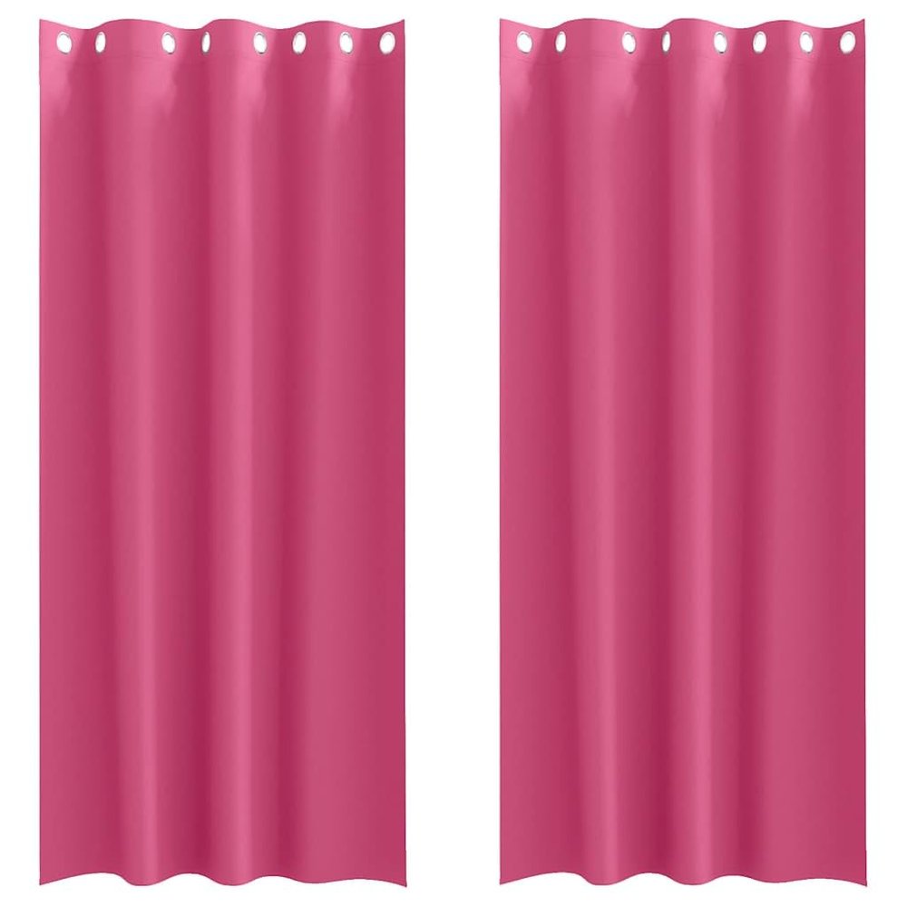 Qnhdfrt Blackout Curtains, 2-Piece Set, Light Pink, 260 x 140 cm