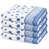 Ross 4-Piece Hand Towel Set, 50 x 100 cm, 100% Cotton, Allover Dot Design, Blue view 1