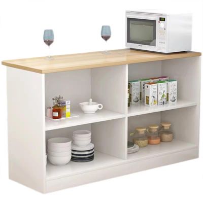 XPSHP25112 Kitchen Island with Storage, Open Shelves, Modern Sideboard Buffet Cabinet