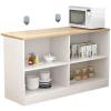 XPSHP25112 Kitchen Island with Storage, Open Shelves, Modern Sideboard Buffet Cabinet view 1