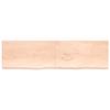 Favemtsl 220 x 60 cm Solid Unfinished Oak Wall Shelf with Natural Edge view 3