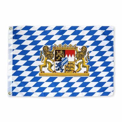 Sonia Originelli Bavaria Flag 50 x 70 cm – Fan Item for the Bavarian Flag at World Cup, European Championship & Public Viewing