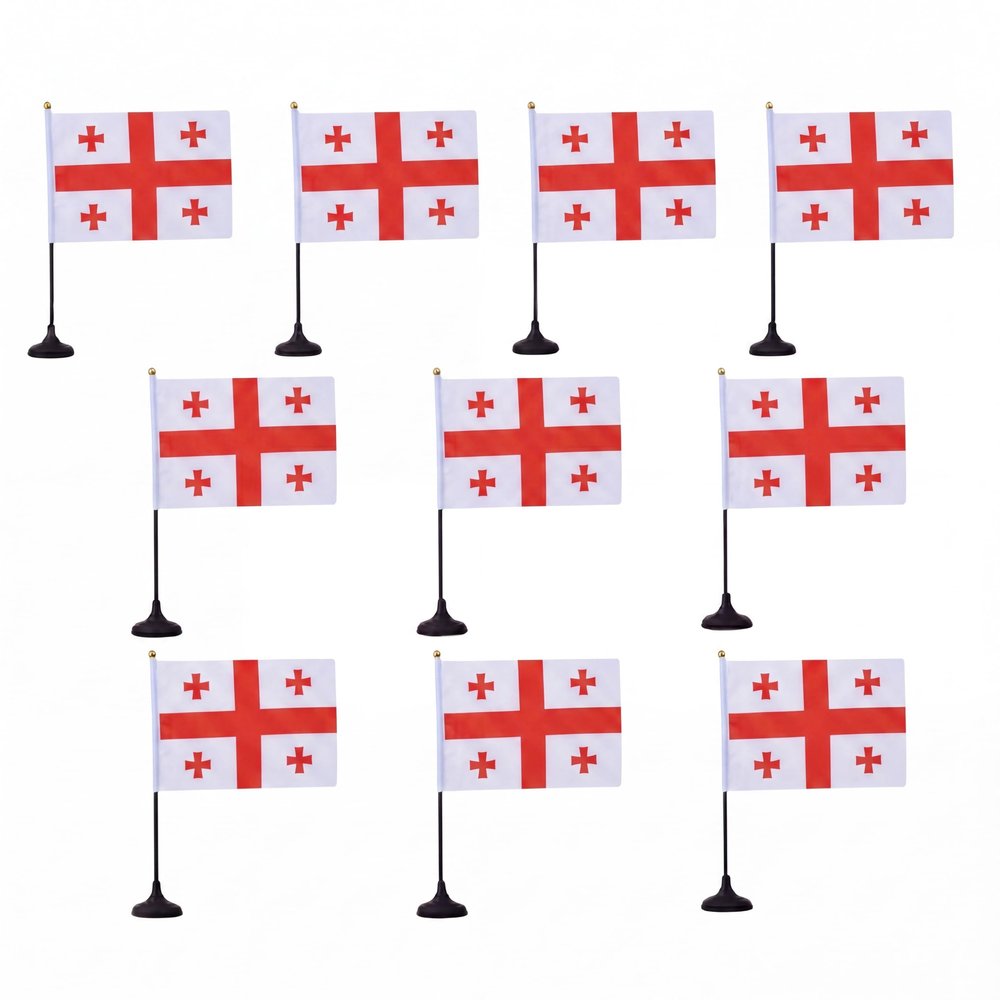 Sonia Originelli Georgia Table Flags, Set of 10, 14 x 21 cm with Table Base
