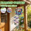 DIY Acrylic Diamond Garden Sun Catcher with Crystal Pendant and Wind Chime view 3