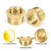 Alethron Brass Reducer, 3/4 in to 1/2 in, 2-Pack view 3