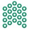 GALPADA 20-Pack Green Silicone Bottle Gaskets for Beer Bottles view 1