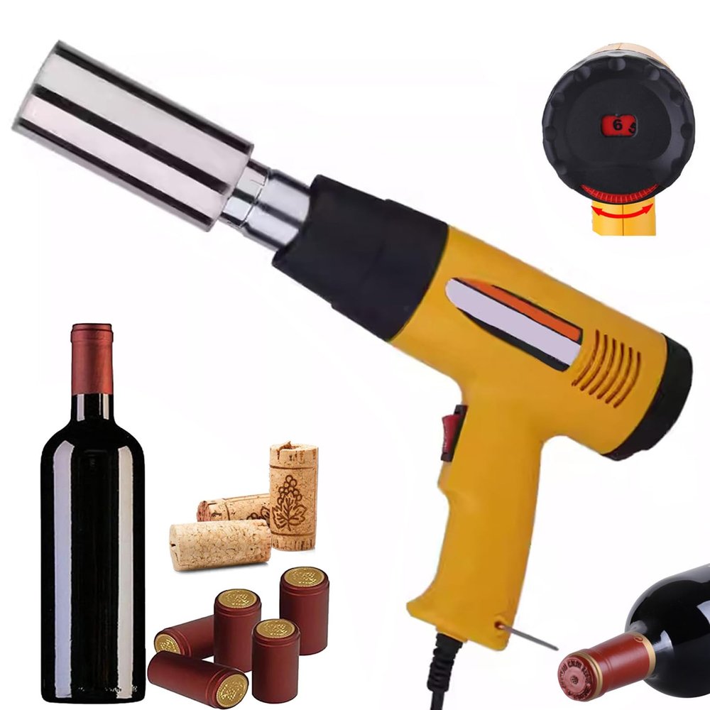 Handheld Heat Shrink Gun, 1500 W, 9-Stage Temperature Control