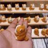 Orange Cat Statue - Handcrafted Wooden Figurine view 2