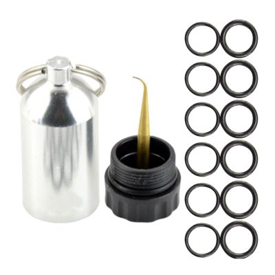 Generic Mini Diving Tank Keychain with 12 Replacement O-Rings