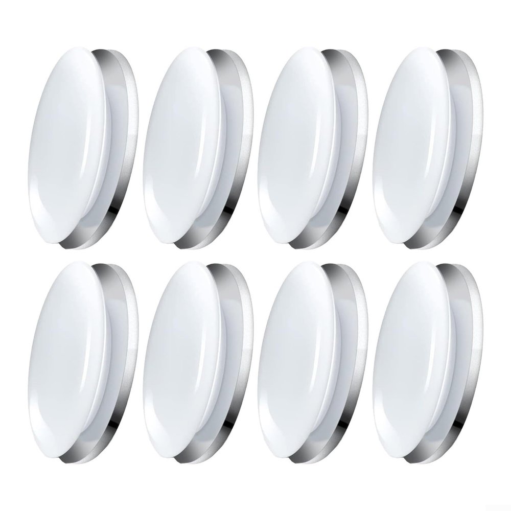 Posheliox Shower Curtain Weights, Magnetic Clips with Adhesive Backing, Black and White, 8 Pieces
