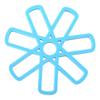 HEEPDD Silicone Table Mat, Heat Resistant, Non-Slip, Flower-Shaped, Food-Grade Silicone for Table Decoration, 15.5 cm Diameter (Blue) view 1