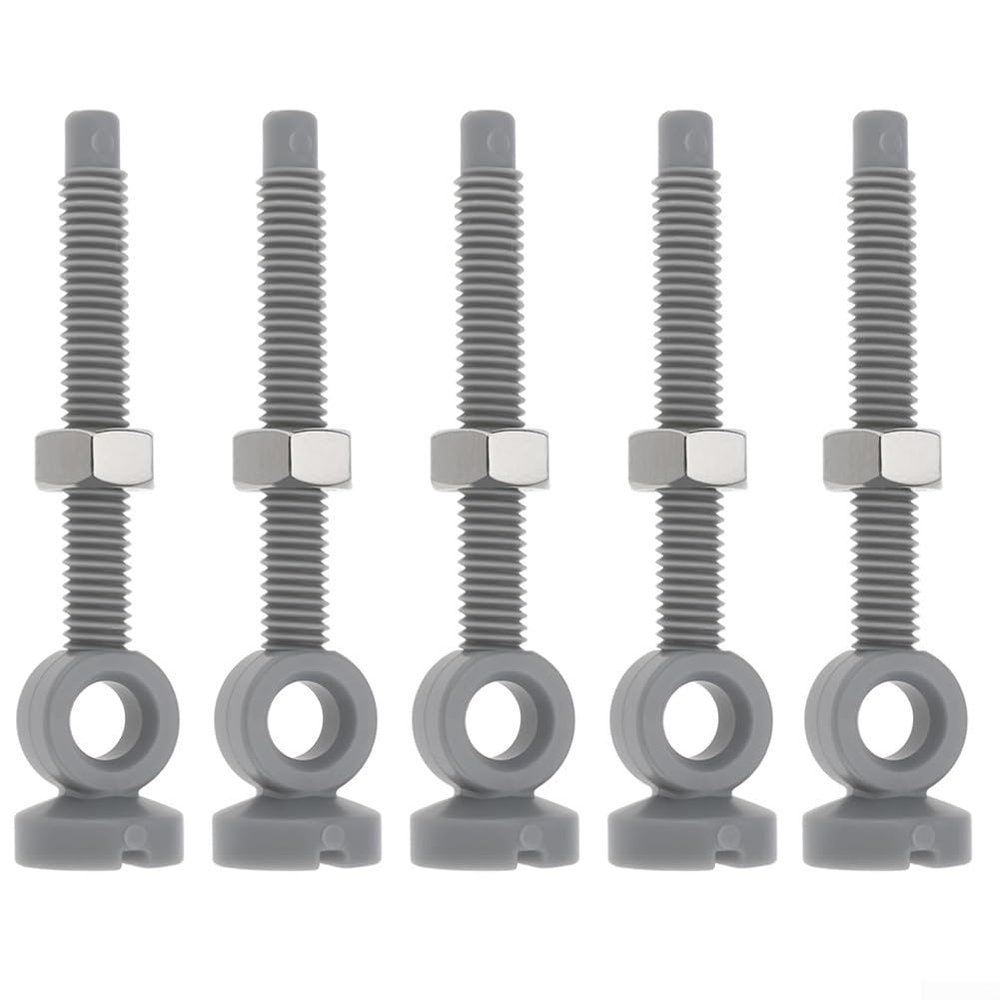 Posheliox Drain Valve Adjustment Screw for Sinks and Bathtubs, M6 Thread, 62mm Length, Gray (5 Pack)