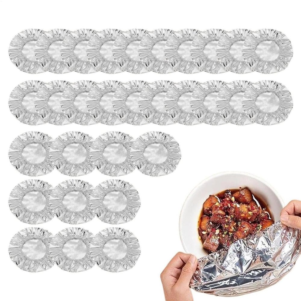 Elastic Food Covers, 30 Pack