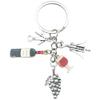 Muteitt Metal Wine Keychain view 1