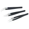 3-Piece Heat-Resistant Ceramic Tweezer Set with Zirconia Tips view 2