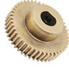 Cabluandry 1-Piece 0.5 Module 25-Tooth Copper Spur Gear, 13.5 mm Diameter, 5 mm Tooth Thickness, D-Bore 3 x 2.5 mm view 2