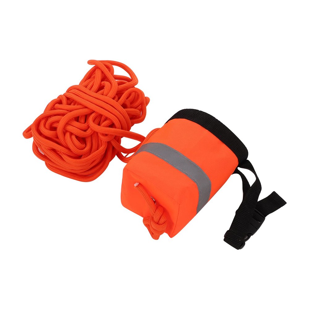Hamwesh Water Rescue Throw Bag, 15.2 m Floating Lifesaving Rope with Reflective Whistle Band, Oxford Fabric (15 m)