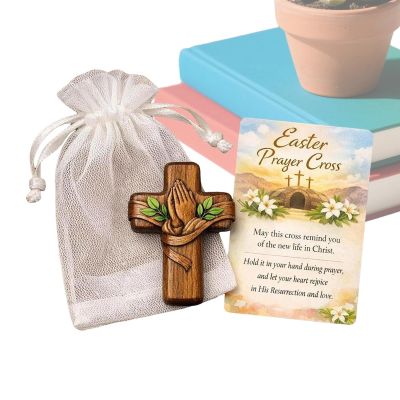 Prayer Cross Set - Wooden Pocket Crucifix
