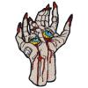 Embroidered Patch, Design: The Mysterious Prayer, Iron-On or Sew-On view 1