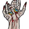 Embroidered Patch, Design: The Mysterious Prayer, Iron-On or Sew-On view 2
