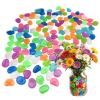 Glow-in-the-Dark Garden Pebbles, 260 Colorful Decorative Stones view 1
