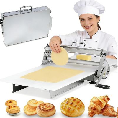 Foldable Dough Sheeter, 30.5/40.6 cm, Adjustable Thickness (0.225 mm), 3× Faster