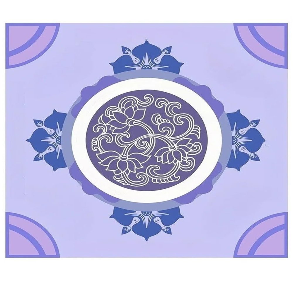 QWWQYDY FR Mahjong Tabletop Mat 80 x 80 cm, Non-Slip Poker Mat