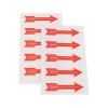 NUSITOU 10 Red Arrow Stickers, Lightweight Self-Adhesive PP, for Marking Pipelines and Industrial Equipment view 1