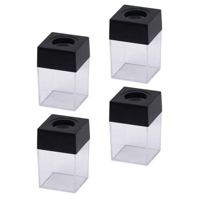 HONMEET 4-Pack Magnetic Paper Clip Organizer, Plastic Desk Storage