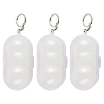 HYTROVE 3-Piece Lightweight Table Tennis Ball Storage Cases with Keychains