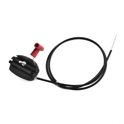 FUANA Alloy Throttle Cable for Lawn Mowers, 142 cm Inner Wire, 131 cm Housing, with Choke Lever