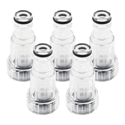 5-Pack Pressure Washer Water Inlet Filters, Transparent Plastic, 11 mm Wide