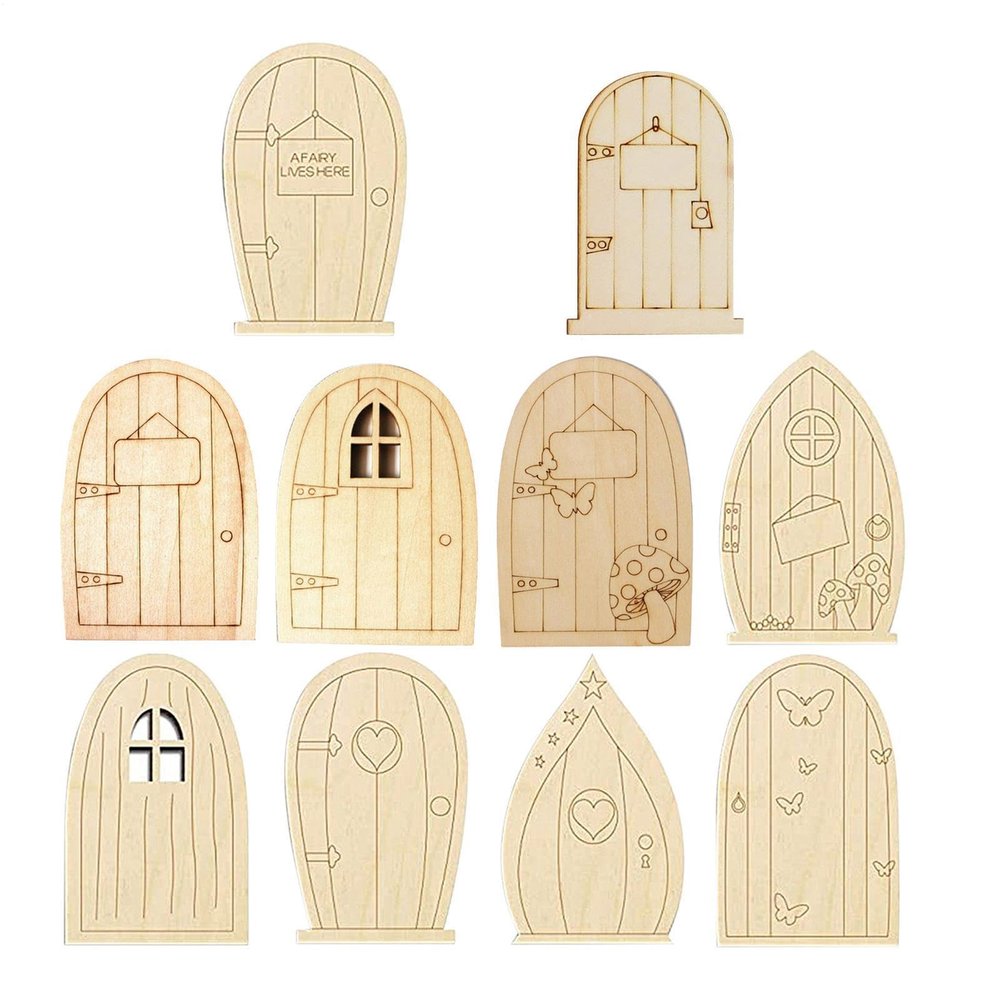 10-Piece Fairy Garden Door Craft Kit