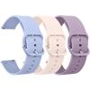 Amzpas 20 mm Garmin Venu Sq/Sq 2 Replacement Bands, 3-Pack Silicone Watch Bands for Venu/2 Plus/Sq 2 Music, Pink/Blue/Purple view 1